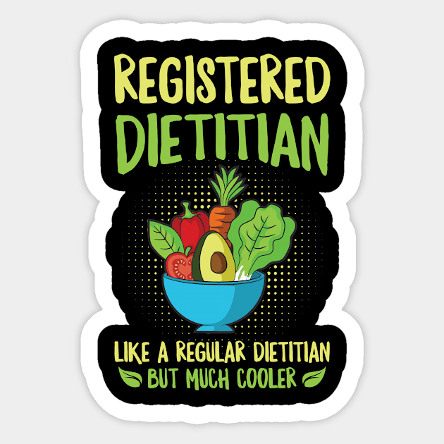 RD Dietitian Design for a Registered Dietitian Sticker by ErdnussbutterToast